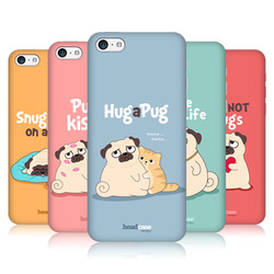 Head Case Designs Piper the Pug Protective Back Case Cover for Apple iPhone 5C